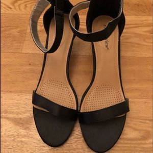 Sexy satin  sandals. 11 wide. Never worn
